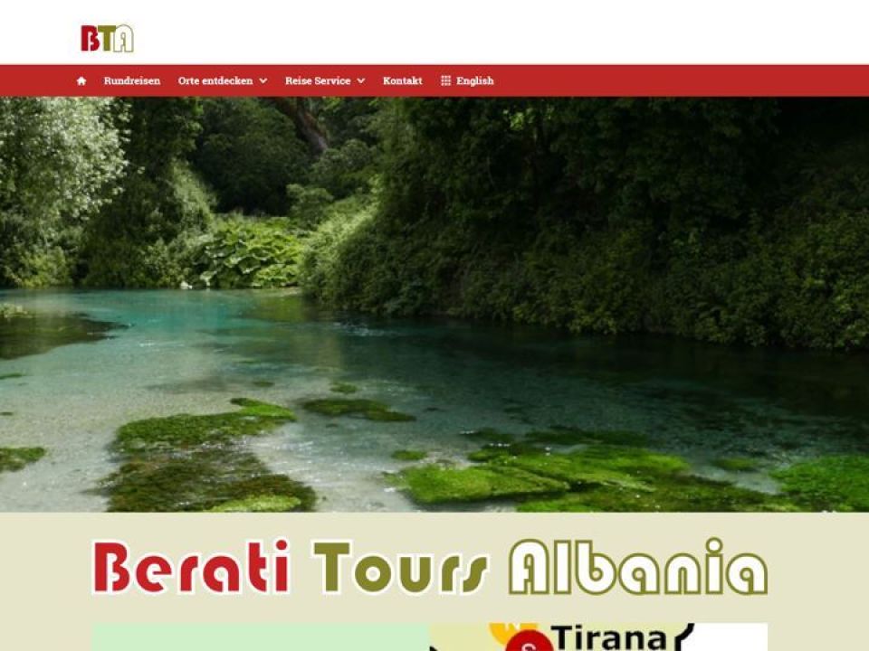 frankencom Webdesign Berati Tours Reisen nach Albanien