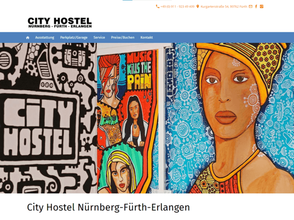 frankencom Webdesign City Hostel Nürnberg